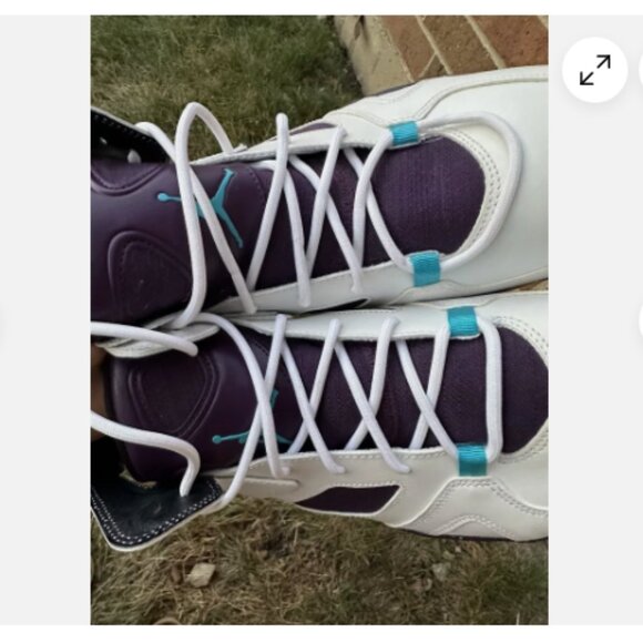 Air Jordan Flight Club 91 men sz 11 white/blue lagoon 555475-105 Shoes Rare New - Picture 9 of 12